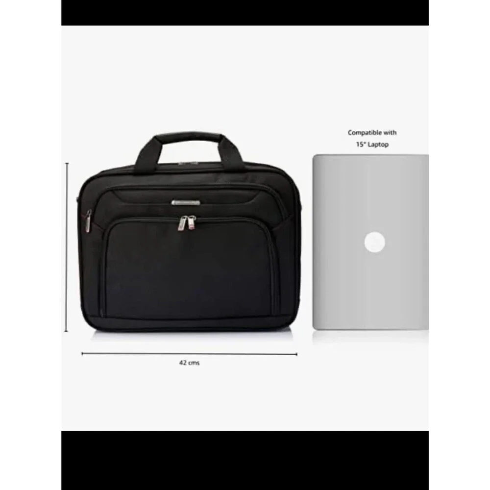 Samsonite luggage 3 Toploader Briefcase,, Polyester, Black, black